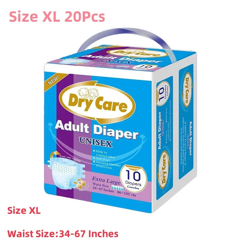 Diapering - 20개입 오버나이트 고흡수 성인용 일회용 기저귀