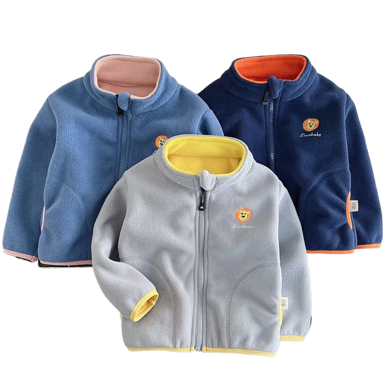 Toddler Boy Winter Fleece Jacket - 아동용 따뜻한 후드 베이비 코트, 폴라플리스