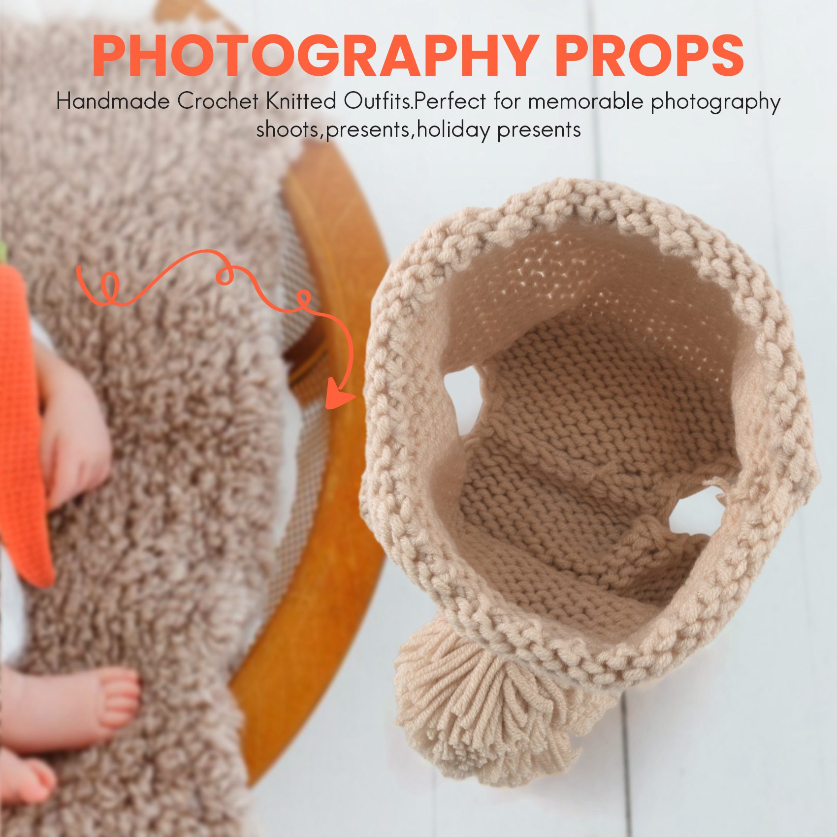 Infant Photography Props Outfit - ABJA-신생아 사진 촬영 소품 유아 남아
