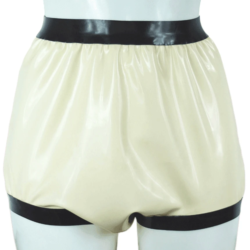 Diapering - 투명하고 검은색의 섹시한 라텍스 기저귀 반바지