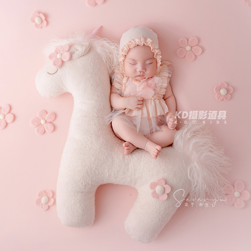 귀여운 유니콘 테마 신생아 사진 소품 공주 스타일 핑크 - Infant Photography Props Outfit 리뷰 및 가격