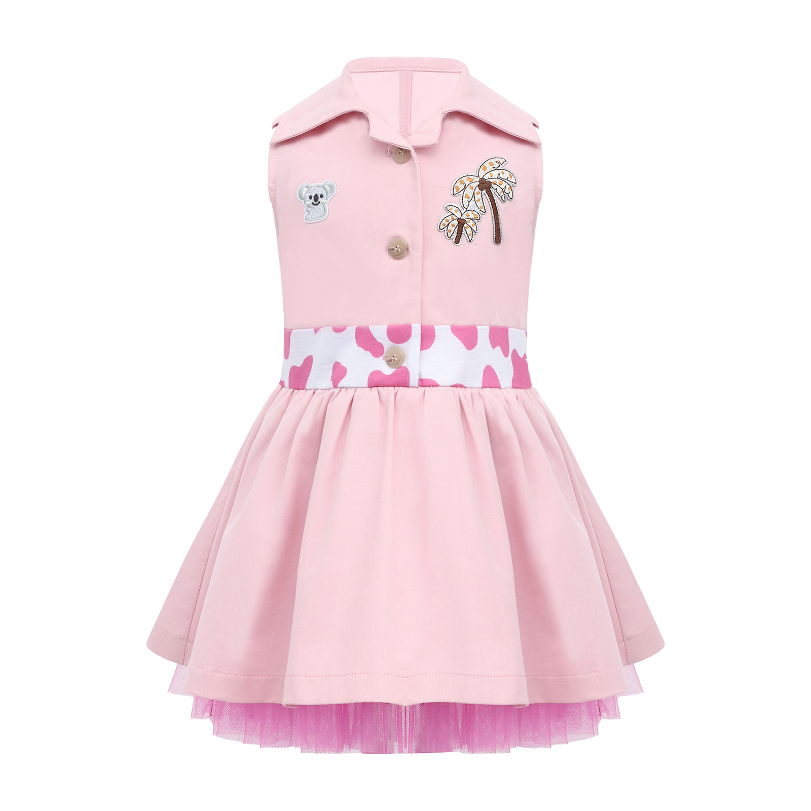 유아 여아 동물원 관리자 의상 민소매 귀여운 동물 자수 - Toddler Girl Tulle Party Dress 리뷰 및 가격