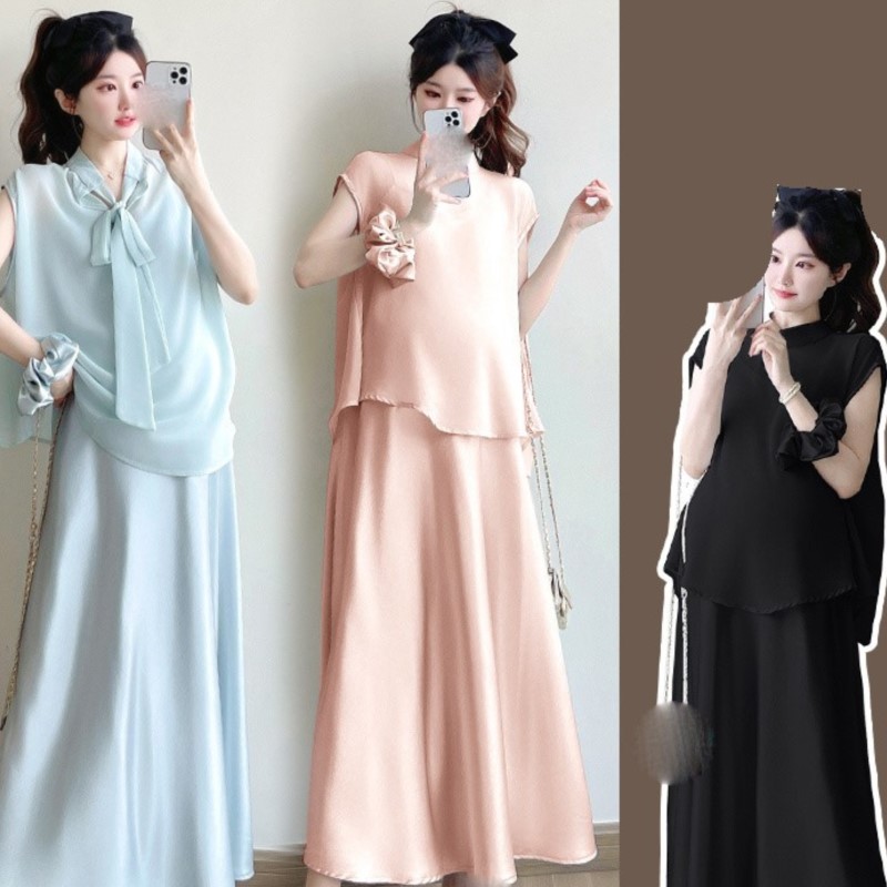 2026 새로운 임산부 여름 드레스 짧은 소매 탑 드레 - Maternity Wear 리뷰 및 가격