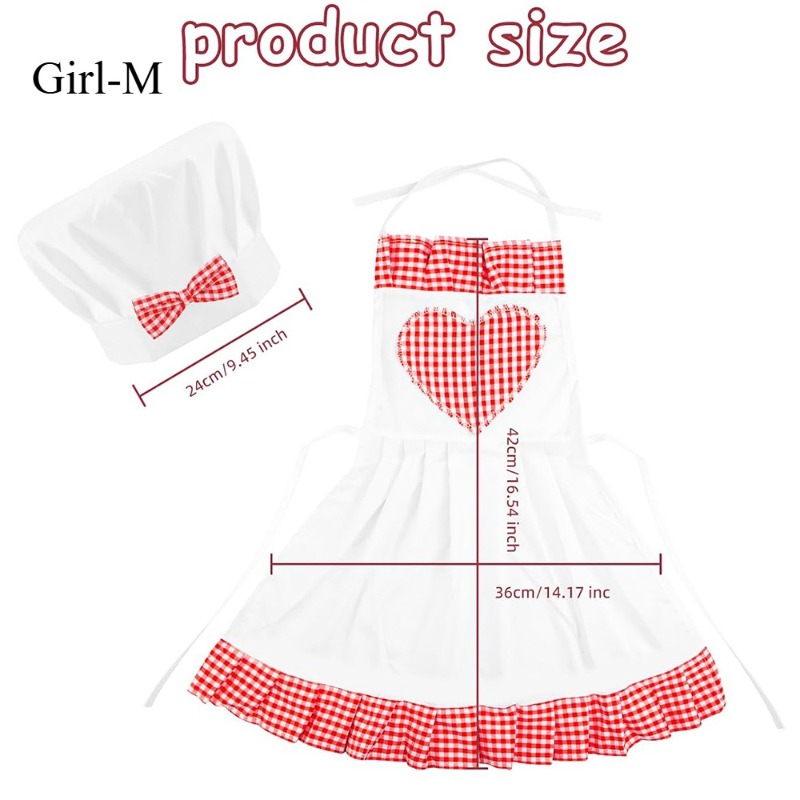레드 깅엄 베이비 셰프 의상 신생아 사진 소품 하트 앞 - Infant Photography Props Outfit 리뷰 및 가격