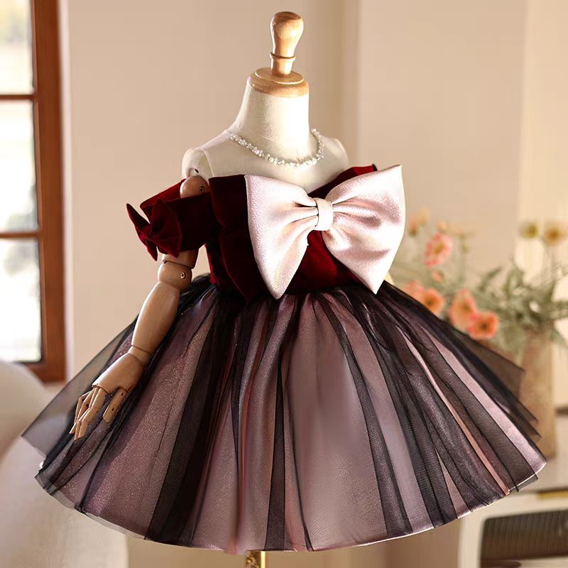 질 위시 J464 우아한 버건디 소녀 드레스 비즈 장식 - Toddler Girl Tulle Party Dress 리뷰 및 가격