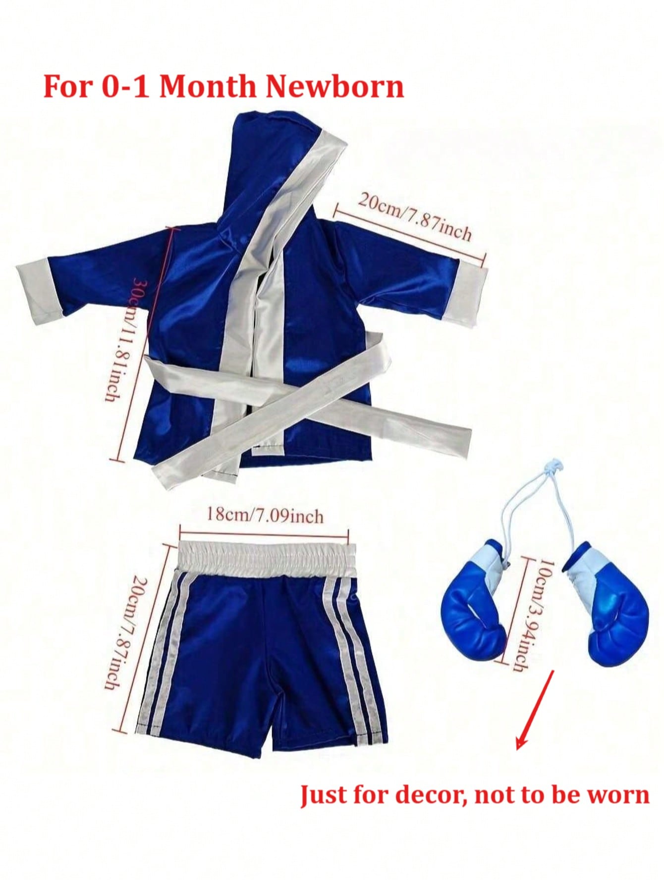 신생아 사진 소품 아기 소년 복싱 복장 세트 가운 장갑 - Infant Photography Props Outfit 리뷰 및 가격