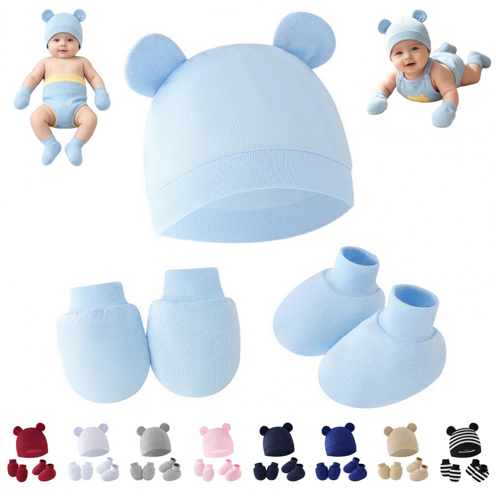 신생아용 안티 스크래치 장갑 신생아 모자 장갑 세트 면 - Infant Beanie Hat With Ears 리뷰 및 가격