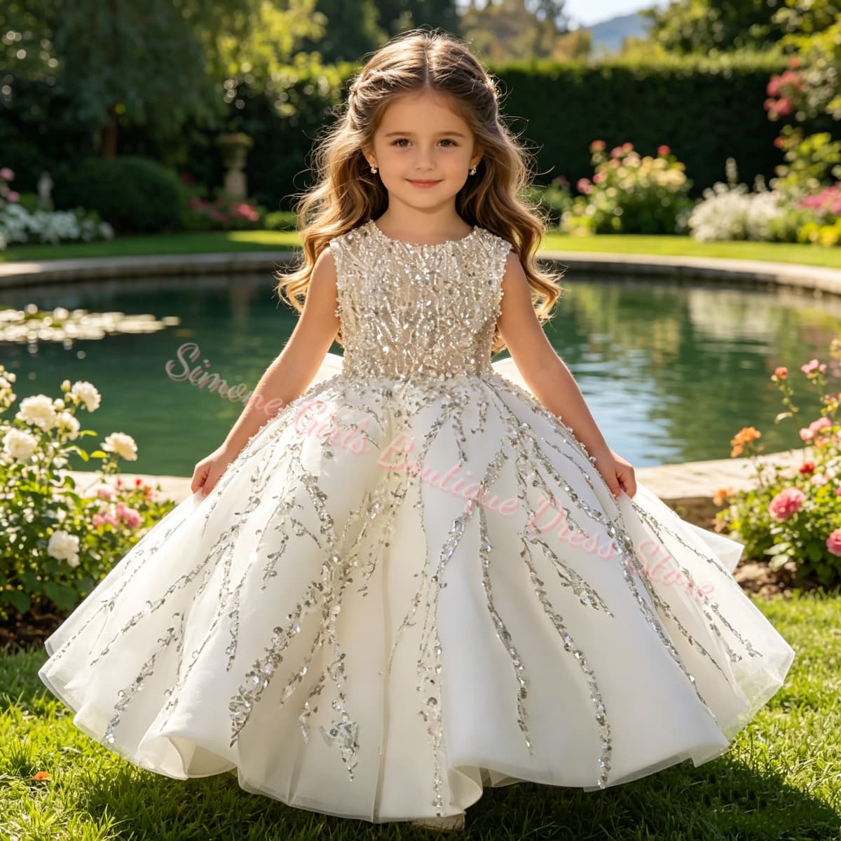 플라워 걸 드레스 럭셔리 비즈 장식 웨딩 파티 드레스  - Toddler Girl Tulle Party Dress 리뷰 및 가격