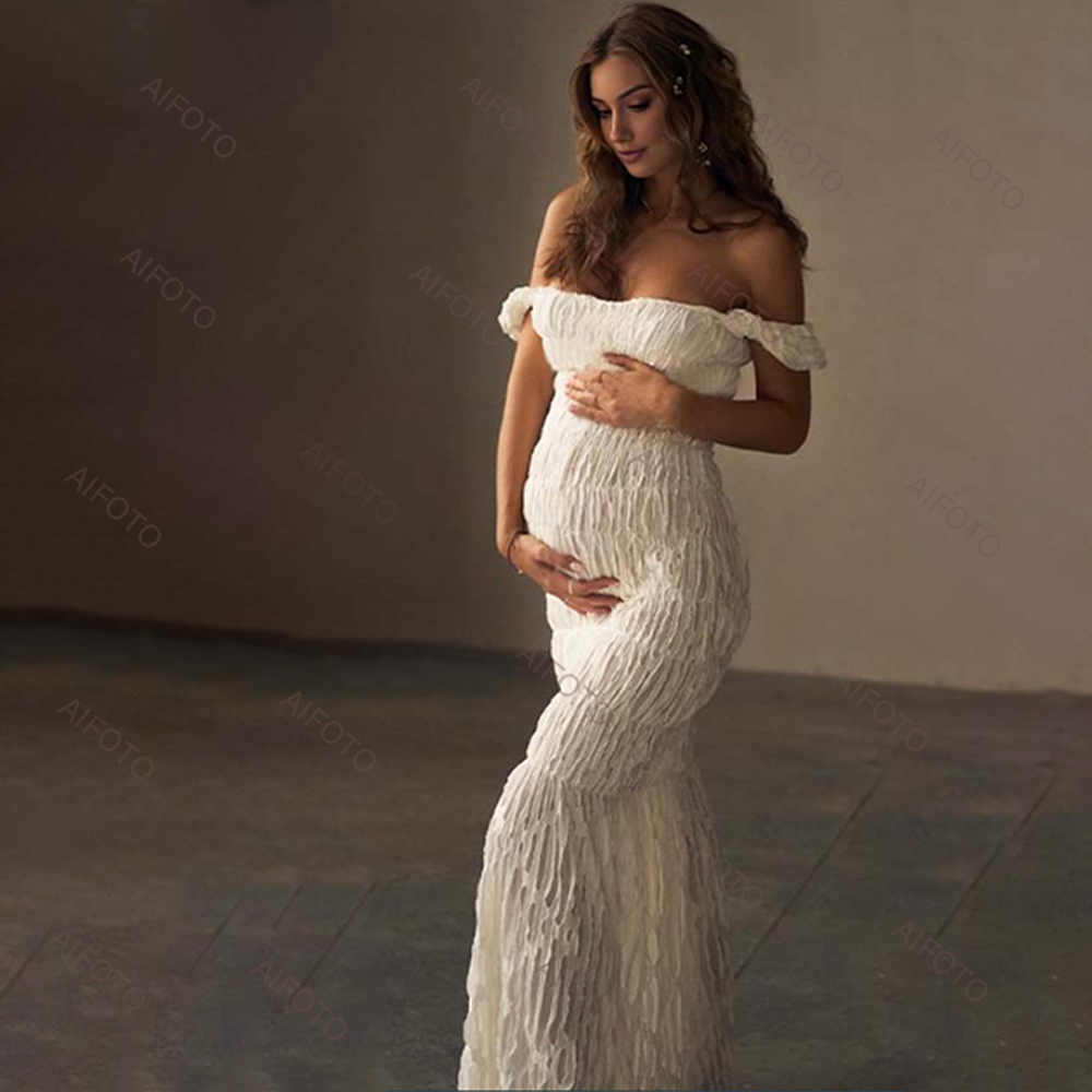 출산 드레스 사진 스튜디오 임신 가운 우아한 Pleat - Maternity Wear 리뷰 및 가격