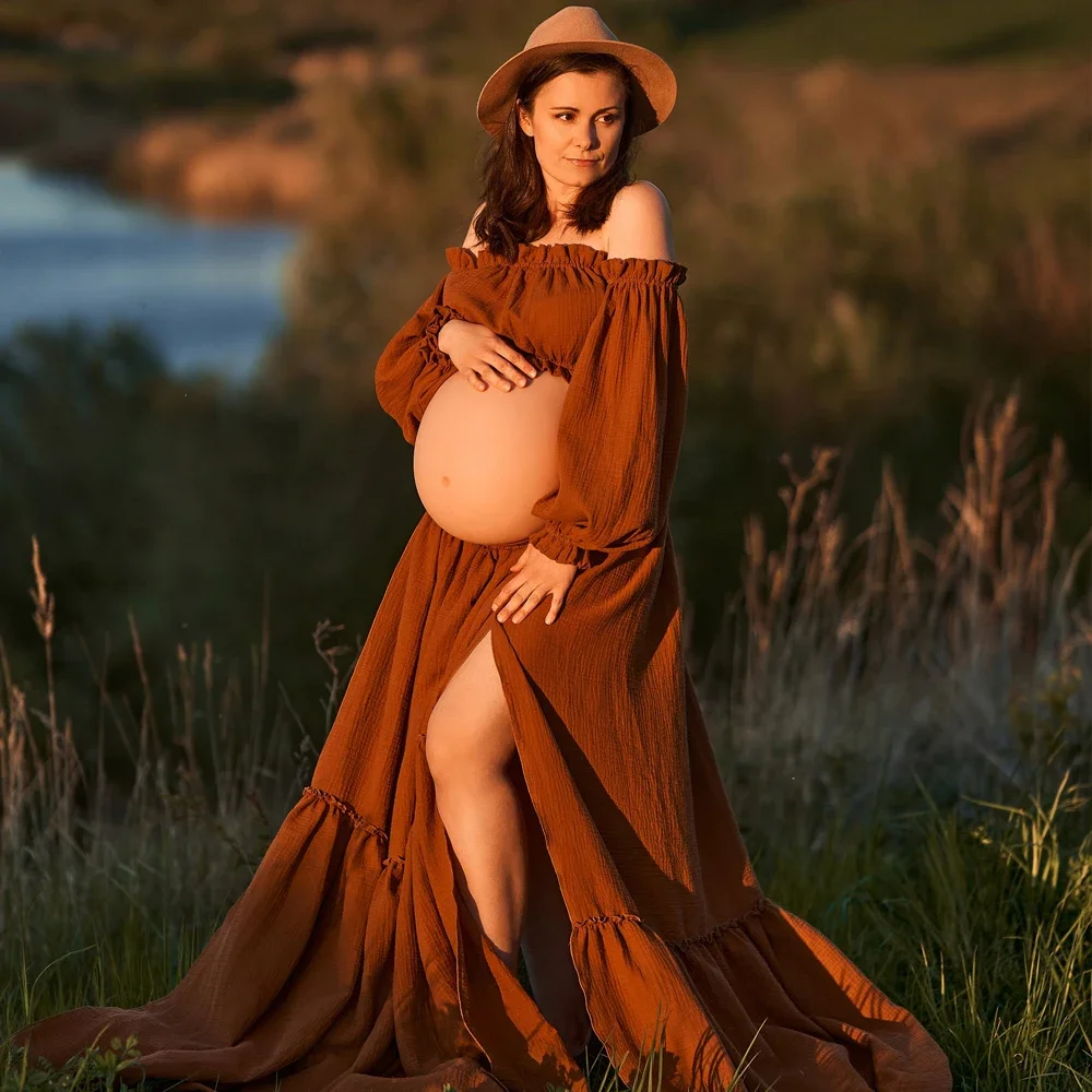 섹시한 오프 숄더 레트로 출산 사진 드레스 편안한 임신 - Maternity Wear 리뷰 및 가격