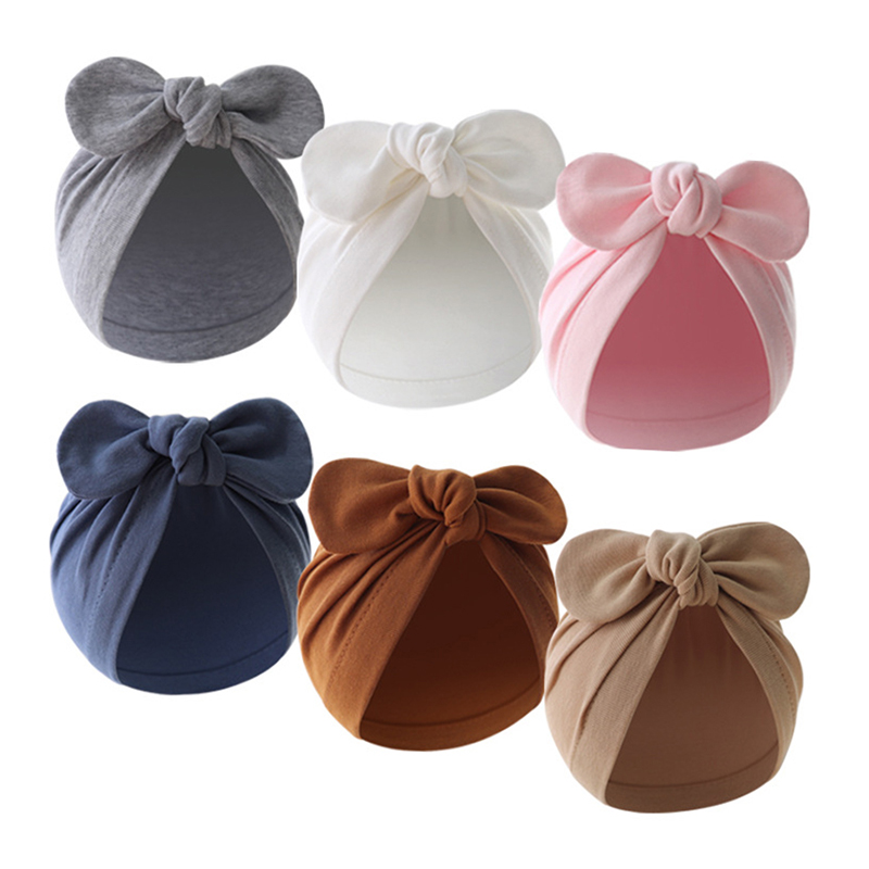 귀여운 토끼 귀 아기 터번 모자, 단색 유아 비니 모자 - Infant Beanie Hat With Ears 리뷰 및 가격