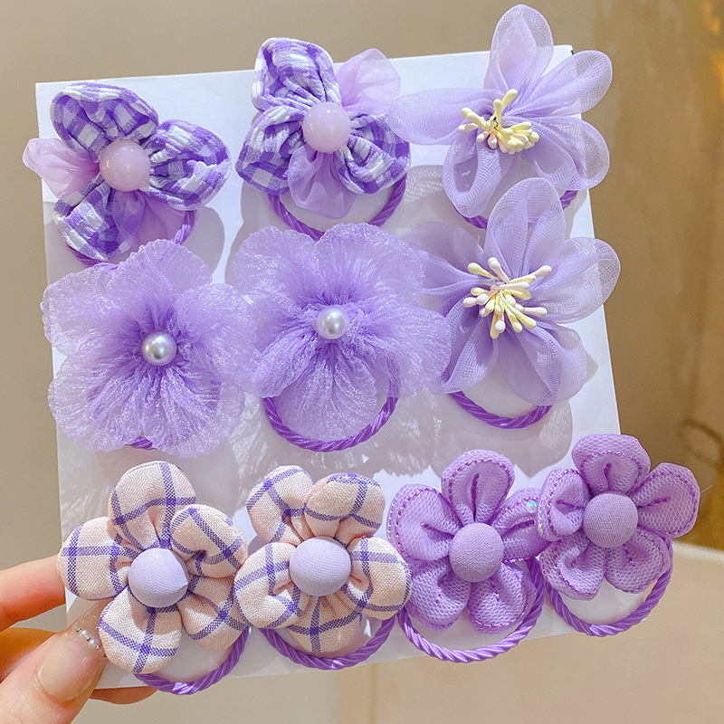 10Pcs 좋은 탄력성을 가진 어린이용 메쉬 꽃 머리  - Baby Gear 리뷰 및 가격